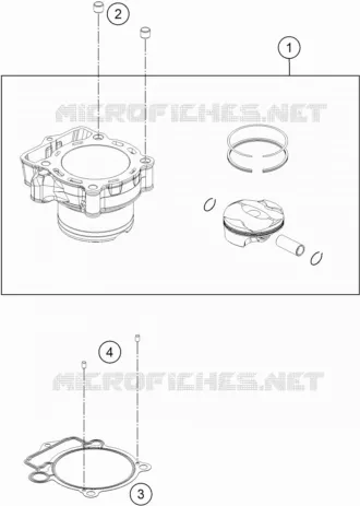 CYLINDRE KTM MOTO 350 2016 XC-F  350 XC-F