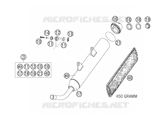 SILENCIEUX D'ECHAPPEMENT KTM MOTO 200 2007 XC-W  200 XC-W