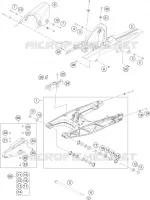 BRAS OSCILLANT  pour KTM RC 390 BLACK de 2018