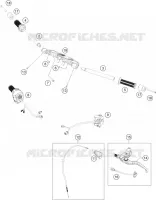 GUIDON / COMMANDES pour KTM RC 390 BLACK de 2018