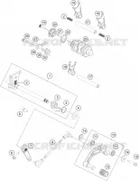 MECANISME DE SELECTION DE VITESSES pour KTM RC 390 BLACK de 2018