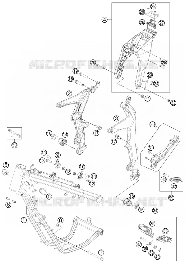 CADRE KTM MOTO 350 2013 FREERIDE  FREERIDE 350