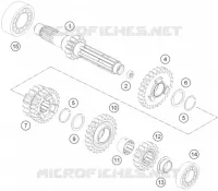 BOITE DE VITESSES   ARBRE PRIMAIRE pour KTM FREERIDE 250 R de 2017