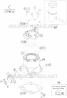 CYLINDRE / CULASSE pour KTM FREERIDE 250 R de 2017