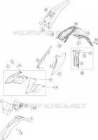 PLASTIQUES pour KTM FREERIDE 250 R de 2017