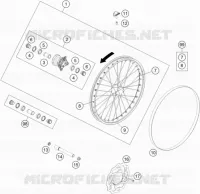 ROUE AVANT pour KTM FREERIDE 250 R de 2017