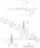 VILEBREQUIN / PISTON pour KTM FREERIDE 250 R de 2017