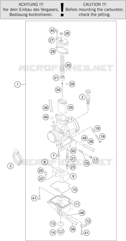 CARBURATEUR KTM MOTO 250 2017 FREERIDE  FREERIDE 250 R