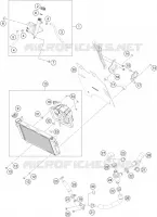 CIRCUIT DE REFROIDISSEMENT pour KTM RC 390 BLACK de 2018