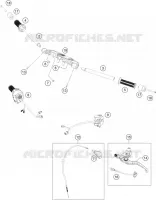 GUIDON / COMMANDES pour KTM RC 390 BLACK de 2018