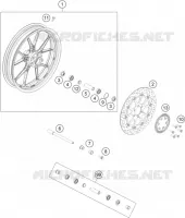 ROUE AVANT pour KTM RC 390 BLACK de 2018