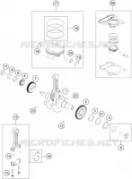 VILEBREQUIN / PISTON pour KTM RC 390 BLACK de 2018