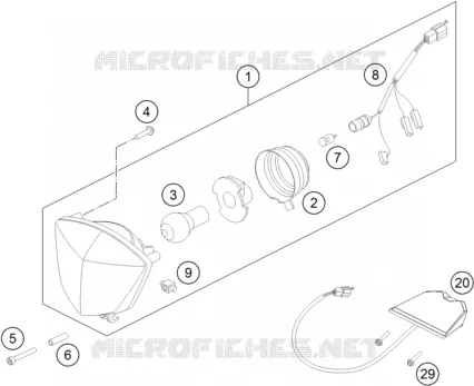 PHARE / FEU ARRIERE KTM MOTO 250 2016 FREERIDE  FREERIDE 250 R