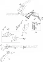 PLASTIQUES pour KTM FREERIDE 250 R de 2015