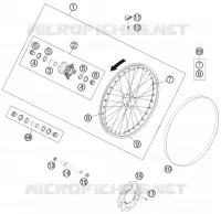 ROUE AVANT pour KTM FREERIDE 250 R de 2015