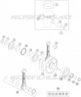 VILEBREQUIN / PISTON pour KTM FREERIDE 250 R de 2015