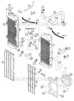 CIRCUIT DE REFROIDISSEMENT pour KTM 640 LC4 ENDURO ORANGE de 2004