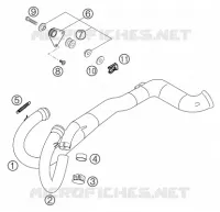 ECHAPPEMENT pour KTM 640 LC4 ENDURO ORANGE de 2004