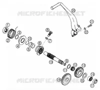 KICK pour KTM 640 LC4 ENDURO ORANGE de 2004
