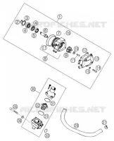 POMPE A EAU pour KTM 640 LC4 ENDURO ORANGE de 2004