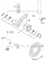 ROUE AVANT pour KTM 640 LC4 ENDURO ORANGE de 2004