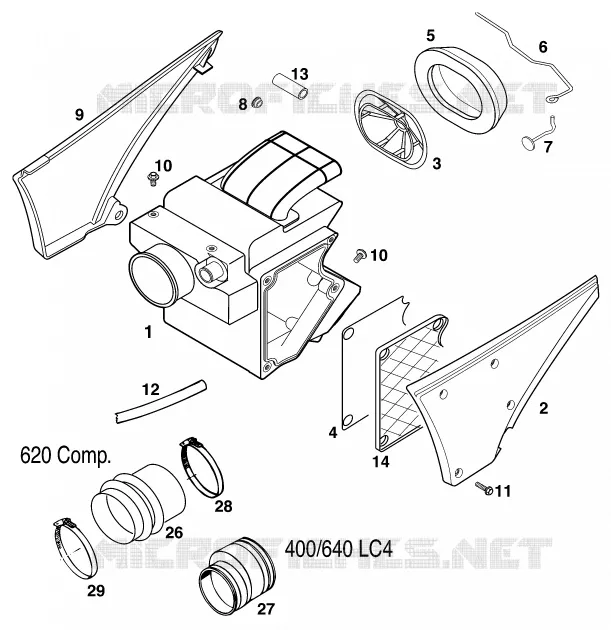 FILTRE A AIR KTM MOTO 640 1998 ENDURO  640 LC4