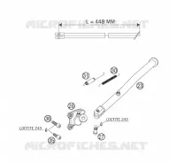 BEQUILLE LATERALE / CENTRALE pour KTM 625 SXC de 2007