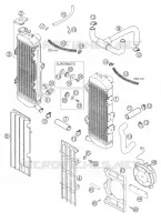 CIRCUIT DE REFROIDISSEMENT pour KTM 625 SXC de 2007