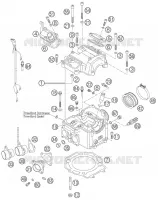 CYLINDRE / CULASSE pour KTM 625 SXC de 2007