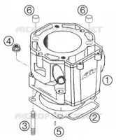 CYLINDRE pour KTM 625 SXC de 2007
