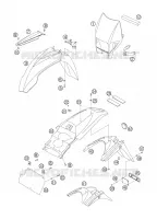 PLASTIQUES pour KTM 625 SXC de 2007