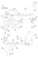 RESERVOIR / SELLE pour KTM 625 SXC de 2007