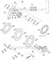 ROUE ARRIERE pour KTM 625 SXC de 2007