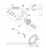 ROUE AVANT pour KTM 625 SXC de 2007