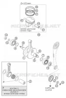 VILEBREQUIN / PISTON pour KTM 625 SXC de 2007