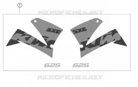 AUTOCOLLANTS pour KTM 625 SXC de 2003