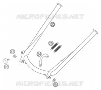 BEQUILLE LATERALE / CENTRALE pour KTM 625 SXC de 2003