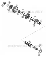 BOITE DE VITESSES   ARBRE PRIMAIRE pour KTM 625 SXC de 2003