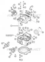 CULASSE pour KTM 625 SXC de 2003