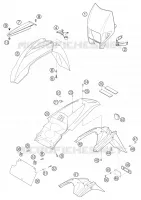 PLASTIQUES pour KTM 625 SXC de 2003