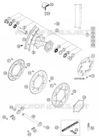ROUE ARRIERE pour KTM 625 SXC de 2003