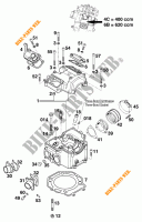 CULASSE pour KTM 620 EGS-E 37KW 20LT BLAU de 1997