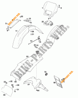 PLASTIQUES pour KTM 620 EGS-E 37KW 20LT BLAU de 1997