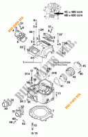 CULASSE pour KTM 620 EGS-E 37KW 11LT ORANGE de 1997