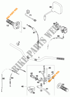 GUIDON / COMMANDES pour KTM 620 EGS 37KW 20LT ROT de 1997