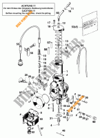 CARBURATEUR pour KTM 620 EGS 37KW 11LT ORANGE de 1997