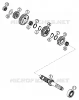 BOITE DE VITESSES   ARBRE PRIMAIRE pour KTM 400 LC4-E de 2000