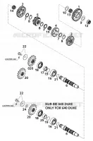 BOITE DE VITESSES   ARBRE SECONDAIRE pour KTM 400 LC4-E de 2000