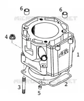 CYLINDRE pour KTM 400 LC4-E de 2000