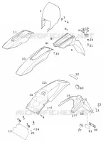 PLASTIQUES pour KTM 400 LC4-E de 2000
